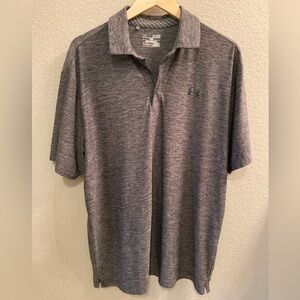 Under Armour grey heat gear polo shirt, size XL